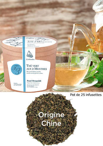 Thé vert aux 2 menthes 25 infusettes
