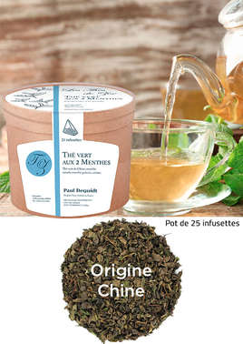Thé vert aux 2 menthes 25 infusettes