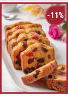 Cake aux fruits prétranché 275g