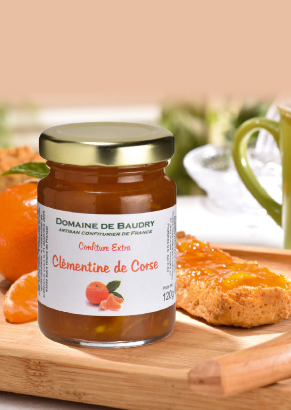 CONFITURE extra clémentine de Corse 120g - Café Paul DEQUIDT Torréfacteur