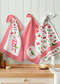 Torchons de cuisine "cerises" x3
