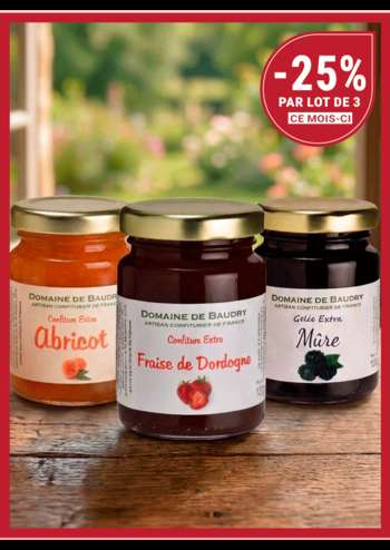 Lot de 3 Confiture (Fraise/Abricot/Mûre)
