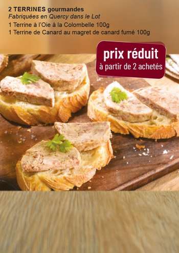 2 TERRINES gourmandes
