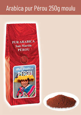 250g Arabica San Martin pur Pérou moulu